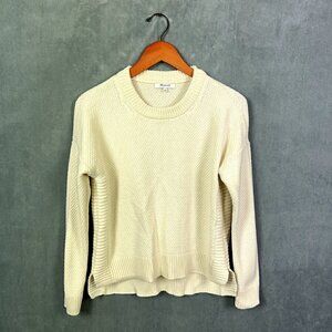 MADEWELL Women’s Pickford Pullover Sweater Ivory Size Small